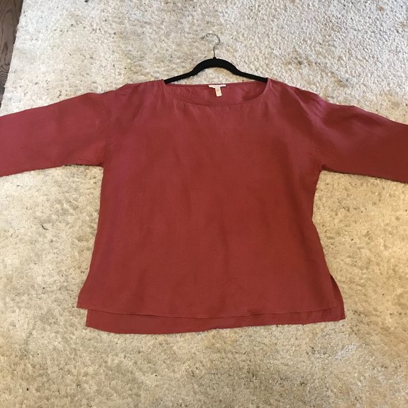 Eileen Fisher 100% Organic Linen Top - Picture 3 of 7